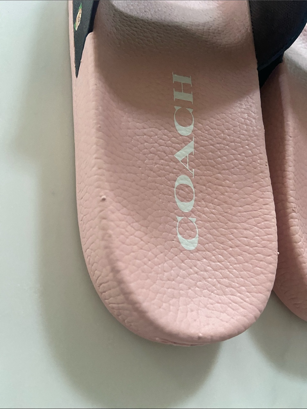 Coach Pink Slide Sandals with Floral-Print Signature Strap - Picture 12 of 15